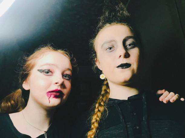 Young woman model with an artistic make-up