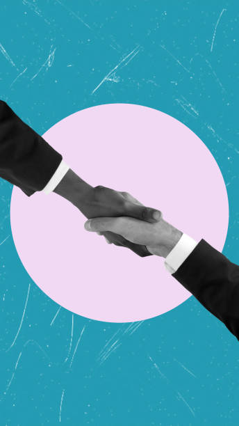 istock A handshake of businessmen. Modern design with a positive context. 2171349488