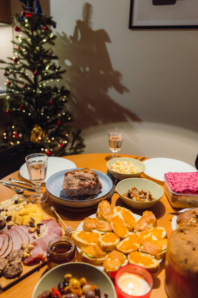 istock Dining Table Set for Christmas Eve at Home 2171355375