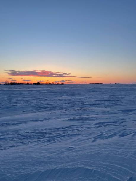 istock Frozen Prairie Field at Sunset 2171355488