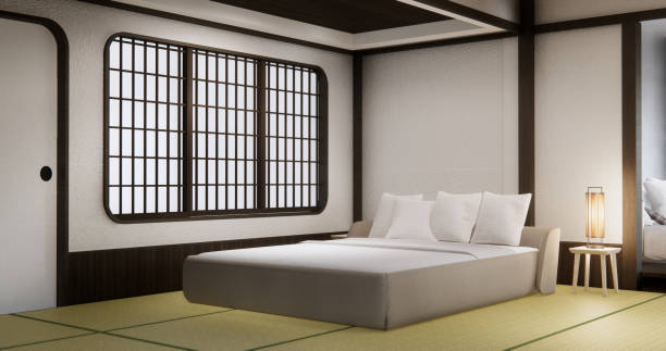 istock Modern Bedroom design with decoration at room modern japan style.3D rendering 2171357336