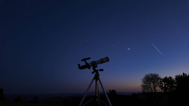 istock Astronomical telescope for observing stars, planets, Moon and other celestial objects. 2171358047
