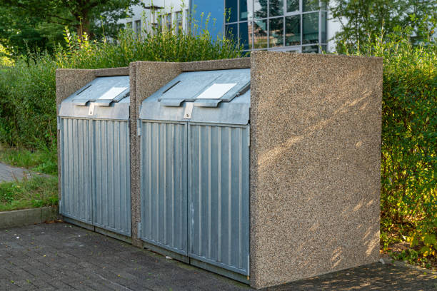 istock Public waste containers located in an urban area during daylight 2171359478