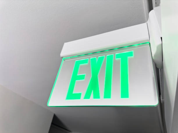 Exit Sign What Color 640+ Fire Exit Sign Safety Sign Color Image Stock Photos, Pictures ...