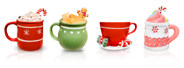 istock Festive Various Christmas Mugs Isolated on White 2171361926