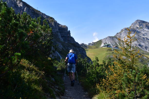 istock Mann hiking at Stubai valley in Austria 2171363060