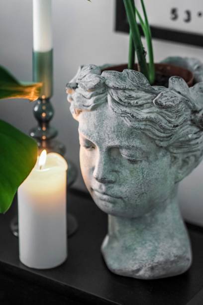 istock Decorative sculpture planter with candle 2171368291