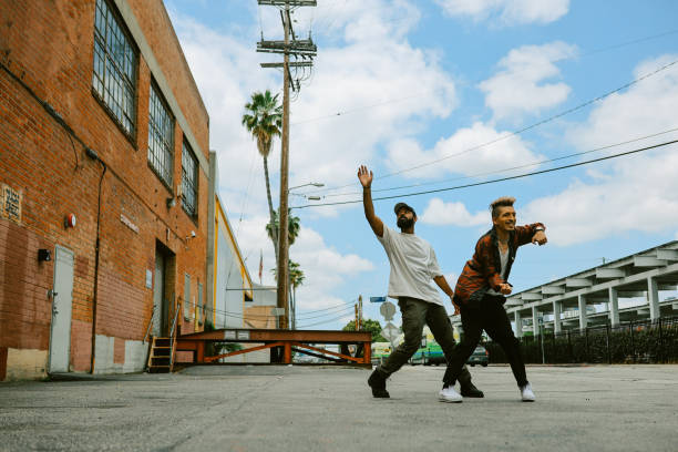 Dance practice in Los Angeles Arts district