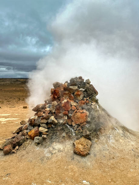 istock Steaming fumarole at hot springs in Iceland 2171375362