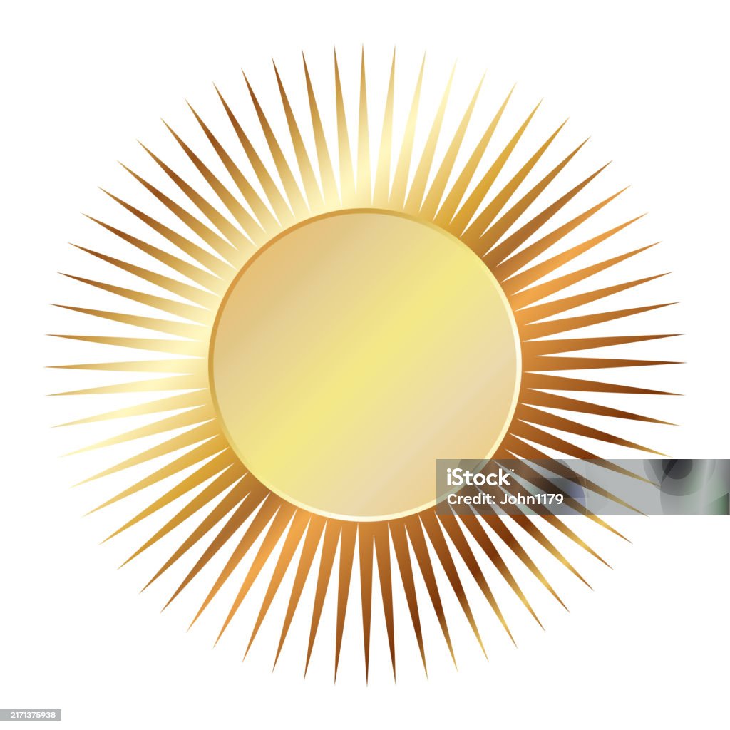 Circle Ray Vector Circle With Golden Rays Unique Design Stock Illustration - Download ...