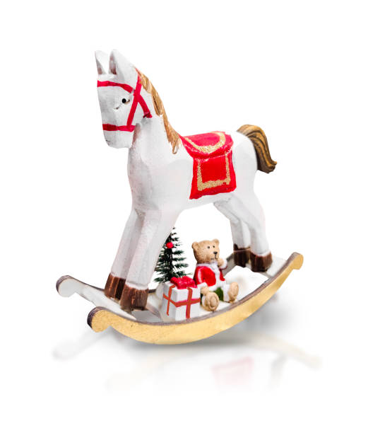 istock Christmas Horse Toy Isolated on White 2171378269