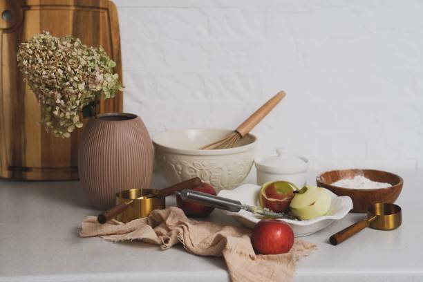 istock A Rustic Kitchen Scene Featuring Fresh Ingredients and Varied Kitchenware for Cooking 2171378649
