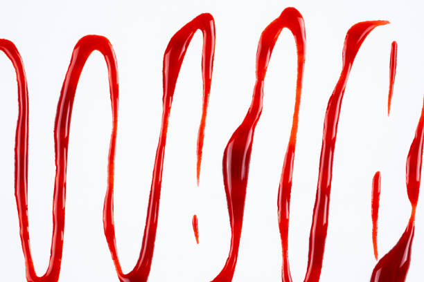 istock Abstract Red White Background Line Red Paint Top View. 2171381363