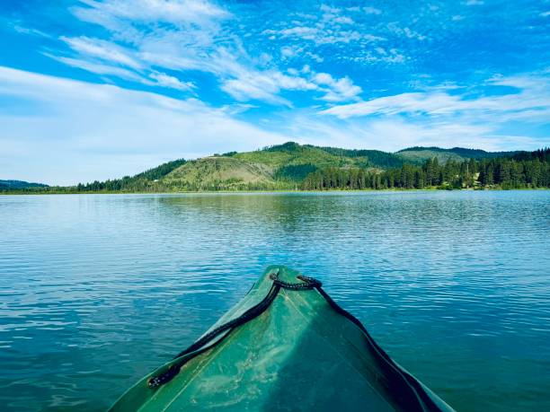 istock Canoe on a lake in Idaho 2171386565