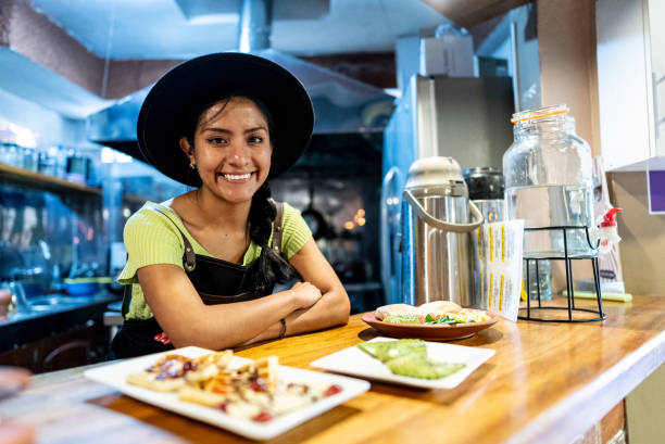 Portrait of a waitress on a restaurant