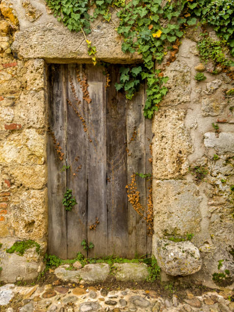istock Architectural wooden door detail from residential area of medieval town Perouges 2171397763