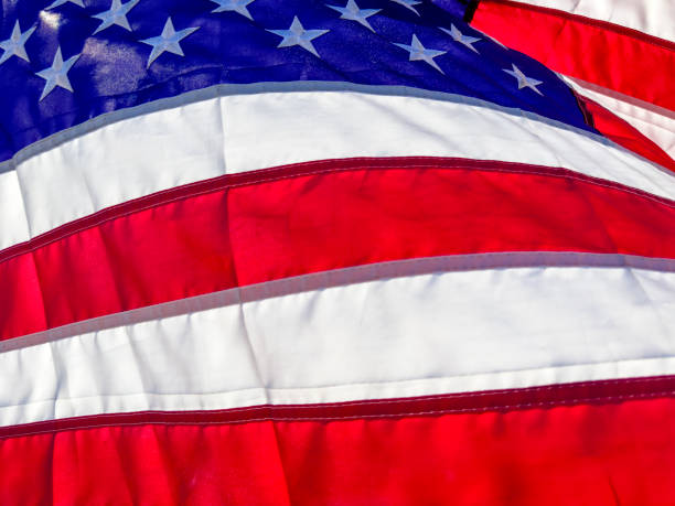 istock Close Up American Flag 2171400097