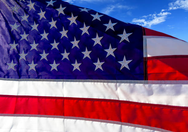 istock Close Up American Flag 2171400110