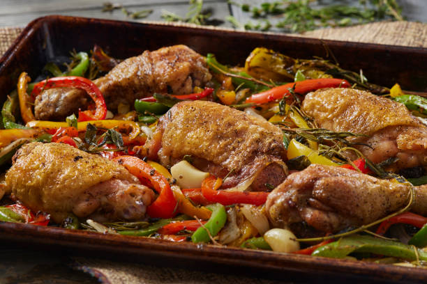 istock Pan Roasted Chicken, Peppers and Garlic 2171400215