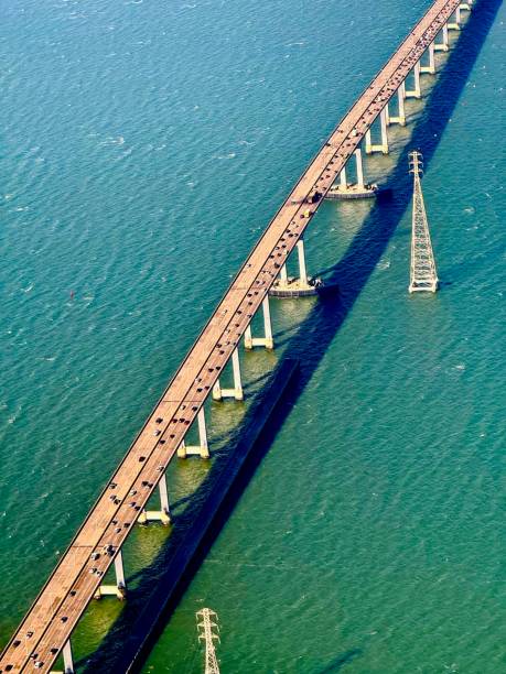 A fixed-link bridge across San Francisco Bay linking San Francisco Peninsula with the East Bay