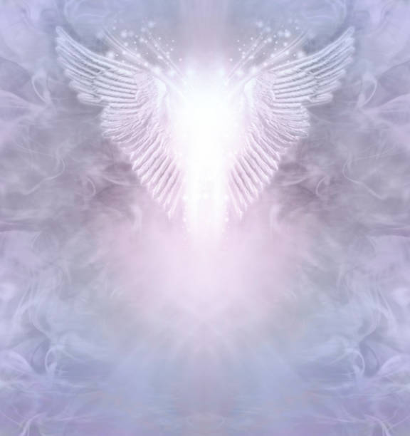 istock Angel Therapy Healing silver Wings Template 2171403973