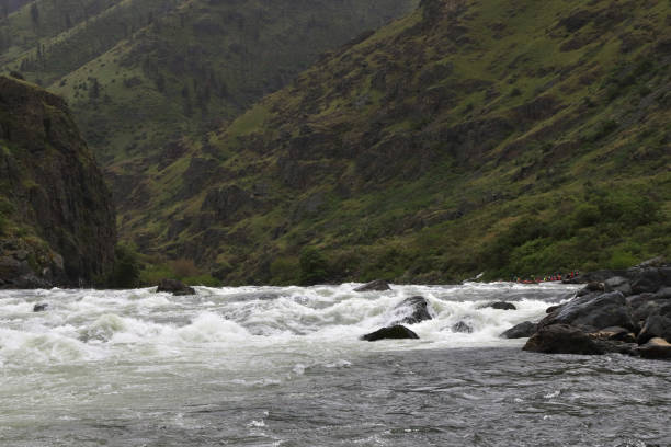 Whitewater on the Snake River as it flows through Hells Canyon National Recreation Area, border of Oregon and Idaho