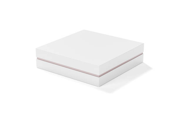 perspective view of Flat box mockup