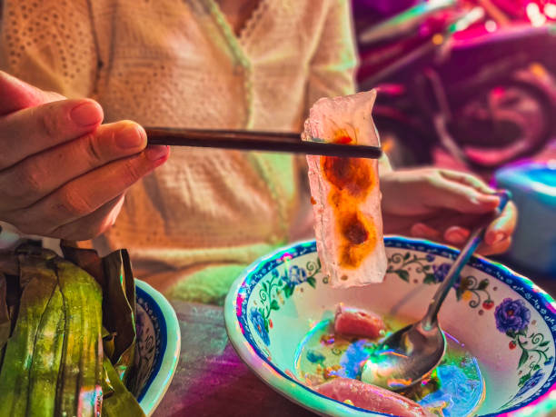 Traditional Vietnamese Banh Bot Loc from Hue, Vietnam