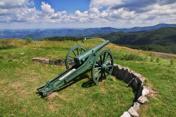 Ancient cannon on white background