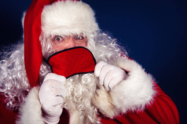 istock Sleepy Santa Claus posing in the studio. Early morning. 2171447324