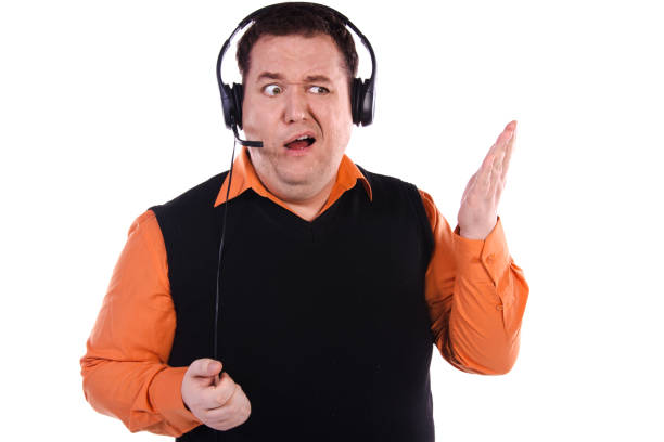 White background. Funny man.