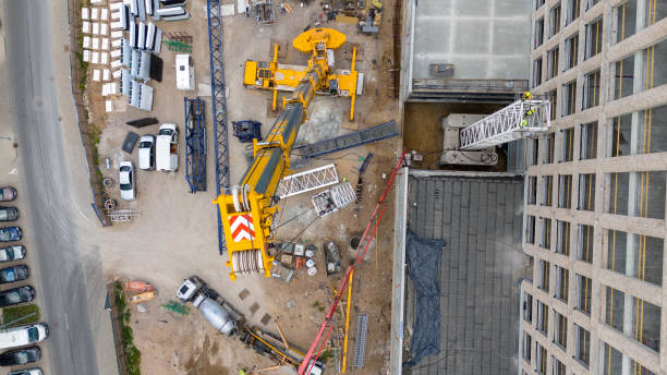 istock Aerial View of a Busy Construction Site 2171451989