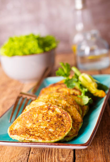 istock Close up view of vegetable pancakes. 2171454012
