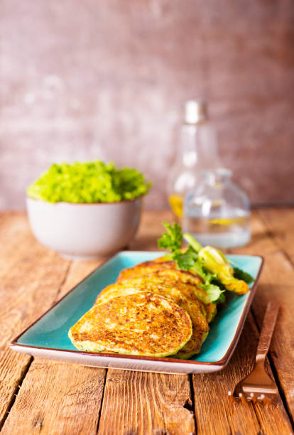 istock Close up view of vegetable pancakes. 2171454014