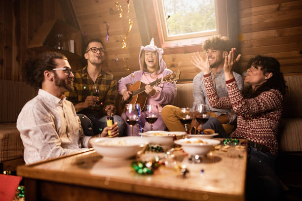 istock Party with a guitar music at home! 2171456216