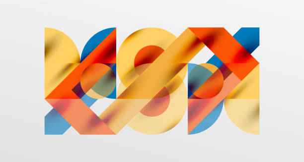 istock Circles and shadows. Colorful round elements with triangles, semi circles and other shapes. Vector Illustration For Wallpaper, Banner, Background, Card, Book Illustration, landing page 2171457692