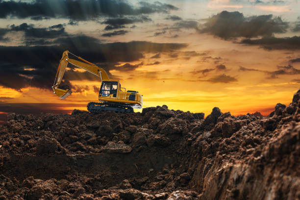 istock Excavator digging the soil In the construction site . 2171460489
