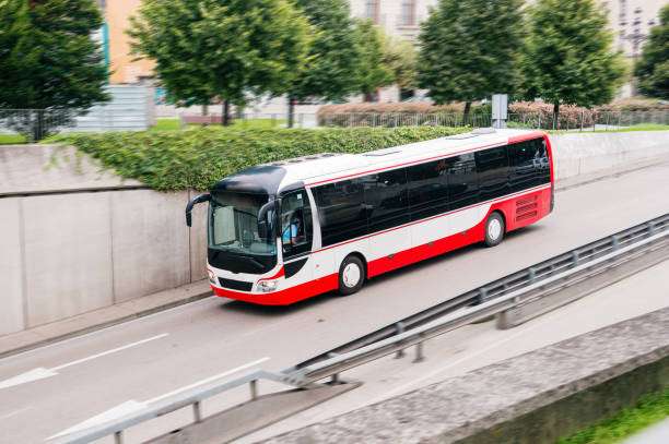 istock Coach bus in a city 2171462859