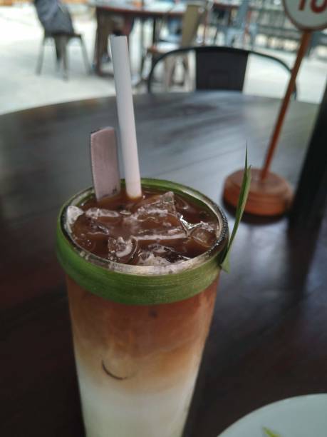 istock Summer Drink Iced Coffee Latte with Pandan 2171463539