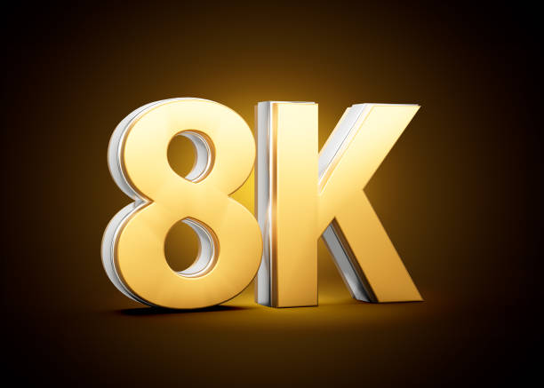 istock Golden 8K Text With Metallic Gleam Emphasizing Its Milestone Or Resolution Symbolism 3D Illustration 2171464538