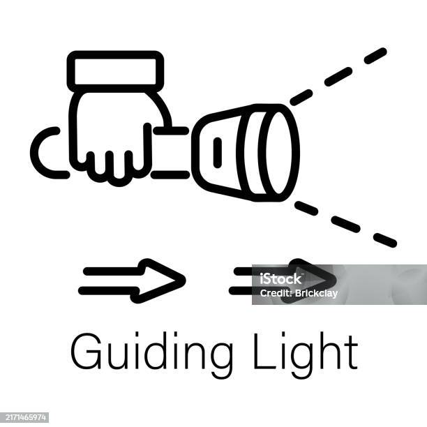 Guide Light Icon Guiding Light Stock Illustration - Download Image Now - Direction ...