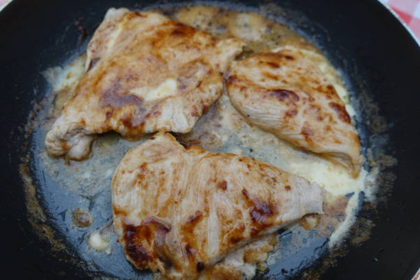 istock Turkey escalopes in cream sauce being cooked with spices 2171468191