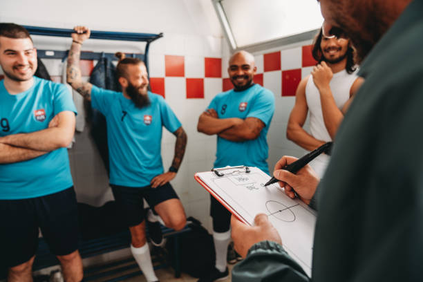 istock The coach is making a motivational speech before the match 2171479029