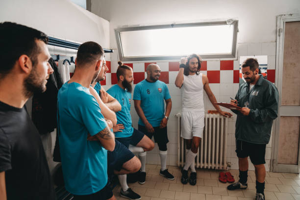 istock The coach is making a motivational speech before the match 2171479038