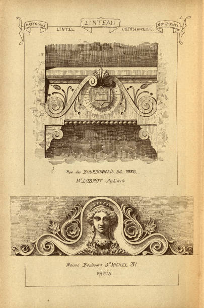 istock Architectural lintel, History of architecture, decoration and design, art, French, Victorian, 19th Century 2171483688