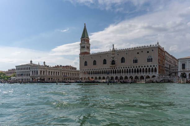 Venezia , Summer 2024 , View of Palazzo Ducale, Campanile  from Canal Grande ,  Venezia - Venice  Italy