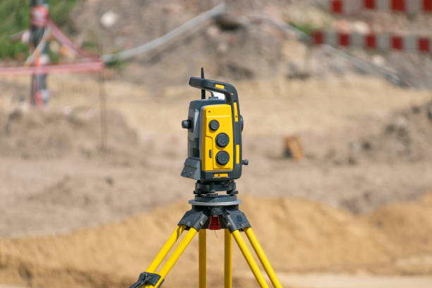 istock A surveying instrument for measuring distances on a construction site. total station 2171494004