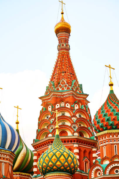 St. Basil's Cathedral on Red Square in Moscow, Russia.