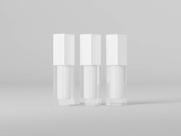 istock Set of mini liquid lipstick on white background mockup, 2171494472