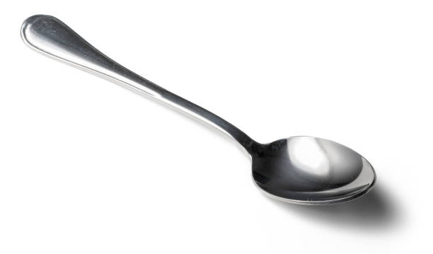 istock Stainless cutlery spoon isolated on white background 2171497954